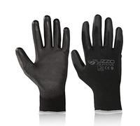 FUZZIO 40 paires de gants de travail avec revêtement PU Gants de construction avec pince à gants L-9 Noir