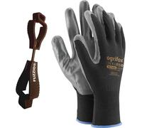 FUZZIO Ogrifox Lot de 24 paires de gants de travail en nitrile (XL-10, noir)