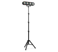 Fuzzix ALLSTAR1 Party Light PAR LED sur Trépied - Pied Ajustable jusqu'à 165cm, 4 Projecteurs PAR, 28 LEDs RGB, Effet Wash, Mode Automatique ou Détection du Son, Idéal pour Animer vos Soirées