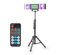 Fuzzix DerbyStar2 Barre LED 4-en-1 Derby PAR Stroboscope UV Puissante | Éclairage Puissant pour Soirées et DJ, Effets Derby, PAR, Stroboscope et UV, Télécommande Incluse, Modes Auto et Musical
