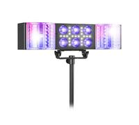 Fuzzix DerbyStar2 Barre LED Multi-Jeux de Lumière 4-en-1, Effets Derby, PAR RGB, Stroboscope et UV, Télécommande Incluse, Modes Auto & Musical, Éclairage Puissant pour Soirées, DJ et Événements