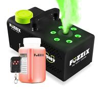 Fuzzix F506V Machine à Fumée Verticale 500 Watts RGB avec Télécommande - Liquide Inclus, Puissante et Compacte, Niveau de Réservoir, Idéal pour les Anniversaires, Soirées Halloween