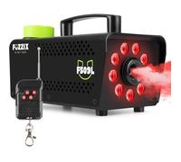 Fuzzix F509L Machine à Fumée 500 Watts avec 9 LEDs RGB - Noir, Facile à transporter, Puissante et Compacte