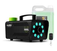Fuzzix F509L Pack Machine à Fumée 500W 9 LEDs RGB + 5 L liquide inclus | Noire