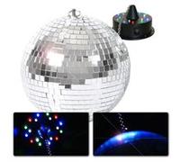 Fuzzix Pack Boule à Facettes 30cm Moteur LED RGB Disco Soirée