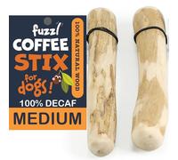 Fuzzl Coffee Stix Lot de 2 jouets à mâcher pour chien en bois de café - Jouets à mâcher naturels et durables pour chiens agressifs solides et durables