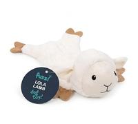 Fuzzl Lola Lamb Jouet couineur pour chien - Jouet interactif doux en forme de mouton pour chiens de petite et moyenne taille - Jouet en peluche doux pour secouer, lancer et câliner