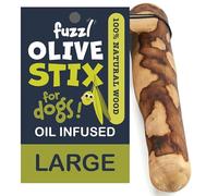 Fuzzl Olive Stix Jouet à mâcher pour grands chiens - Jouet naturel à mâcher pour chien solide en os durable pour mâcheurs agressifs