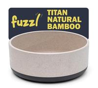 Fuzzl Titan Gamelle en Bambou et Caoutchouc 18 cm pour Chien