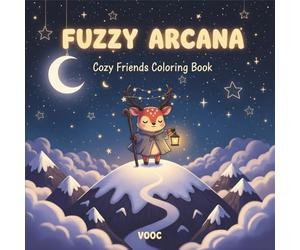 Fuzzy Arcana: Cozy Friends Coloring Book for Adults Featuring Cute Chibi Animal Major Tarot Illustrations for Relaxation and Mindfulness