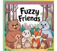 Fuzzy Friends Coloring Book: Easy and Cute Adorable Animal Characters for Adults and Teens
