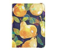 Fuzzy Gloss Pears Portefeuille en cuir imperméable pour passeport