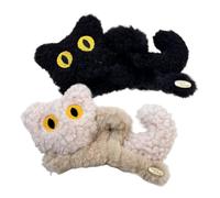 Fuzzy Hair Clips, Cat Girl Barrettes, Plush Hair Claws, Non-Slip Grip Design, Soft Cartoon Style, for Daily Wear Cosplay Parties, Girly Hairpin Claw, 4.33