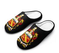 Fuzzy Pantoufles Armes De Barrow-In-Furness Slippers | Pantoufles En Peluche chauds Pantoufle doux Pour chambre à coucher Fête Camping