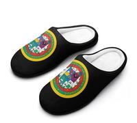 Fuzzy Pantoufles Armoiries De La Nouvelle-Grenade Slippers | Fuzzy pantoufles duveteux Pantoufle maison Pour chambre à coucher Fête Camping