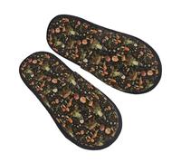 Fuzzy Pantoufles Champignon Grenouille Des Forêts B Chaussuresm | Pantoufle chauds Fuzzy pantoufles antidérapantes Pour chambre à coucher Fête Camping