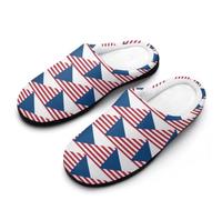 Fuzzy Pantoufles Drapeau De La République Tchèque Slippers | Fuzzy pantoufles chauds chaussuresm maison Pour chambre à coucher Camping Fête