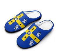 Fuzzy Pantoufles Drapeau Du Conseil Du Comté De Durham Slippers | Fuzzy pantoufles doux Pantoufles En Peluche chauds Pour chambre à coucher Fête Camping