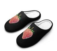 Fuzzy Pantoufles Fraise Aux Paillettes Colorées Slippers M