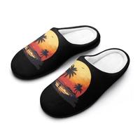 Fuzzy Pantoufles Surf Vintage À Sunset Beach Slippers XL