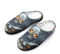 Fuzzy Pantoufles Un Immense Crâne De Glace Domine Slippers S