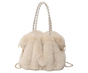 Fuzzy Purses Femme - 33 x 16 x 29 cm, Sac en peluche réglable, Sac de voyage souple | La conception de la sangle amovible prend en charge les rencontres, la randonnée, le travail, la marche, le