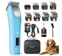 FuzzyFix Tondeuse professionnelle pour chiens avec lame 10# | 8 peignes métalliques amovibles,2 vitesses, design ergonomique, pour les poils d'animaux épais, longs et bouclés