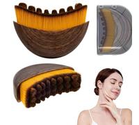 Fvaql Nouvelle brosse de contour lymphatique, masseur de drainage lymphatique pour le visage, brosse de brossage à sec, sculpture du menton et de la mâchoire, conçue de façon ergonomique pour
