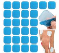 FVBKCOT 52 Pcs Gel Pads, Gel Pad de Remplacement pour Stimulateur Musculaire, Coussinets en Hydrogel Bleu pour Ceinture Abdominale EMS, Gels Replacement Feuille