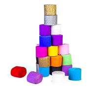 FVCENT 30 Rolls Party Papier de Crêpe Streamers Party Streamer Décorations De Papier Couleurs Assorties pour La Fête d'anniversaire Concert De Mariage et Divers Festivals