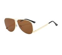 FVCTGHZ Lunettes de soleil aviateur surdimensionnées for femmes, monture ovale vintage, for la conduite(C5GoldBrown)