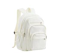 FVCTGHZ Sac à dos décontracté en nylon multi-poches bleu clair, durable, for l'école, le lycée et l'université(Beige 1PC)