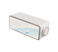 FVDPWYE Enceinte Portable Dotée de Haut-Parleur Bluetooth Éclairage LED Ajustable Rapide USB-C 15W et Mode Matériau PP Solide Adaptée à La, Blanc