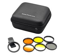 FVDPWYE Kit de Lentilles Corail pour Tous Les Smartphones, Filtres Professionnels pour Appareil Photo de Téléphone 52 Mm