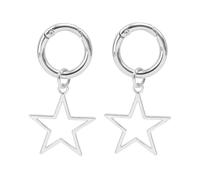FVDZRFIE ChaîNe De Bottes Accessoires de chaussures, boucles de chaussures, décoration de chaussures, bijoux de fête, bottes, mousqueton en métal Punk, grandes étoiles, pendentif cœurs, 2 pièces