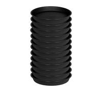 FVDZRFIE Soucoupe Pot Fleur 12 soucoupes Rondes de 11,81 Pouces for Pots de Fleurs et Autres Plantes(Black)