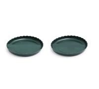 FVDZRFIE Soucoupe Pot Fleur Lot de 3 soucoupes Rondes en Plastique for Pots de Fleurs, avec Support et Tapis d'égouttage réutilisables for l'intérieur et Le Jardin.(160-2PCS)