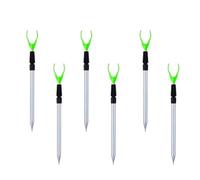FVDZRFIE Stick Pied Peche 2/6 Pièces Extensible Canne À Pêche Support Support Étagère for Sol Surf Banque Supports De Poteau Supports Accessoire(6pcs)
