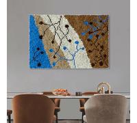 Fveknbhyewng Kits de Crochet de Loque - Tapis Noué à Nouer Soi-Même Kits - Point de Croix - Kit Tapis Point Noué à Faire pour Adultes - Enfants - Débutants - Latch Hook Kit de Tapisserie 90 x 120 cm