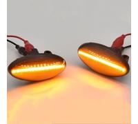 FVGOKMNA Flash Feux d'Urgence Compatible Avec Citroen Pour Berlingo 2002-2020 Pour Dispatch 2007-2020 Pour Spacetourer 2016-2020 Clignotants Dynamiques Feux De Position Latéraux Clignotants(Black)