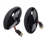 FVGOKMNA Flash Feux d'Urgence Compatible Avec Mini Pour Cooper Pour R53 2002 2003 2004 2005 2006, Clignotant Dynamique De Voiture, Indicateur Répéteur, Feu De Position Latéral Coulant(Black)