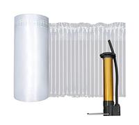FVIEXE Rouleau de papier bulle de 35 cm x 50 m, grandes bulles d'air pour emballage, déménagement, livraison avec pompe gratuite, sac à bulles gonflable, sac à bulles pour bouteille de vin