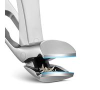 FVION Coupe Ongle à Tête Coudée, Coupe Ongle Pied pour Personnes âgées, Coupe-ongles Professionnel Pour Ongles épais, Grand Coupe Ongles Pieds Avec Récupérateur pour Hommes et Femmes (Argent)