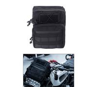 FVMOTO Sac universel de style club pour guidon de voyage Molle - Convient pour Harley Dyna Street Bob FXBB Softail Sportster, pochette à outils