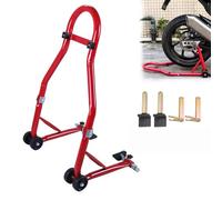 FVPJUXSG Heavy Duty Motorcycle Stand Lift, 1000 lbs Front & Rear Combo Paddock Stands, Adjustable Universal Wheel Lift for Sportbikes, Dirt Bikes & Cruisers(Red,Rear Wheel)