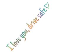 FVPKYUR 5 Pièces Sticker Drive SAFE, Décalque Voiture Sécurité Amour Conduite, Différentes Couleurs Autocollants Rétroviseur I Love You Drive Safe Vinyle Pour Décoration Rétroviseur Voiture