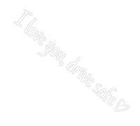 FVPKYUR 5 Pièces Sticker Drive SAFE, Décalque Voiture Sécurité Amour Conduite, Différentes Couleurs Autocollants Rétroviseur I Love You Drive Safe Vinyle Pour Décoration Rétroviseur Voiture