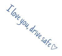 FVPKYUR 5 Pièces Sticker Drive Safe, Décalque Voiture Sécurité Amour Conduite, Différentes Couleurs Autocollants Rétroviseur I Love You Drive Safe Vinyle pour Décoration Rétroviseur Voiture