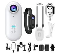 FVPKYUR 6,4x2.8cm Caméra De Pouce, 1080P Caméra d'action avec Support Latéral Et Adaptateur 360 °, Appareil Portable Étanche Compact, Grand Angle De 170° De Sport pour Vlog Moto Cyclisme
