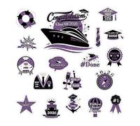 FVPKYUR Aimants Diplôme Croisière,De Longue durée, inspirant, étanche,Décorations De Porte Croisière Thème Diplôme | pour Fête De Cabine Carnaval Étudiants Et